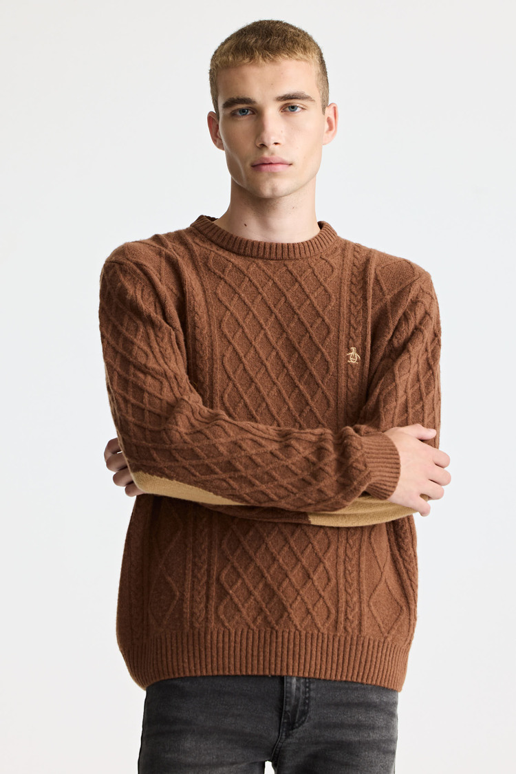 Braided Sweater W/Patch