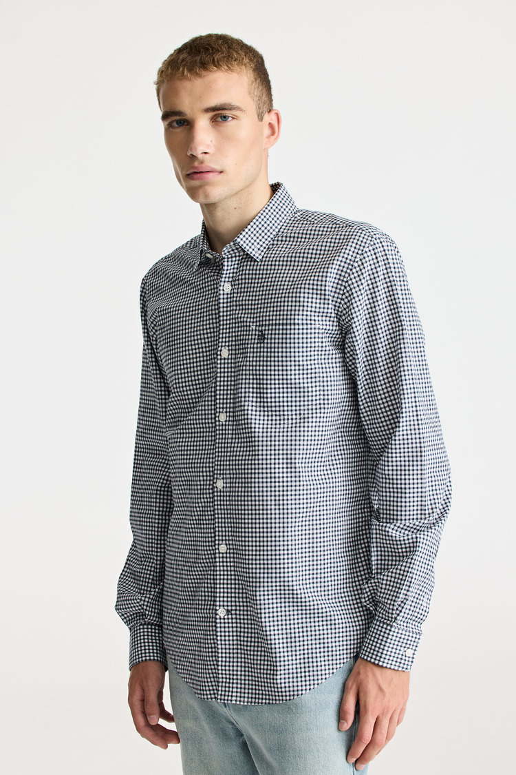 Ls Slim Gingham Shirt